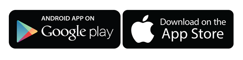 Available on the App Store and Google Play